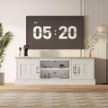 Farmhouse TV Stand for 65 in TVs Entertainment Center with Storage Cabinets Modern Media Console Table Rustic Wood Design for Room Office 61*17.7*21.7