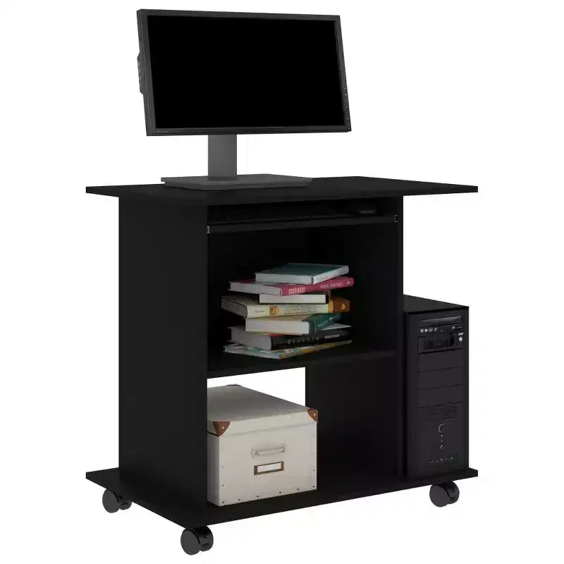 Bureau informatique, table de bureau à domicile avec étagère en bois d'ingénierie