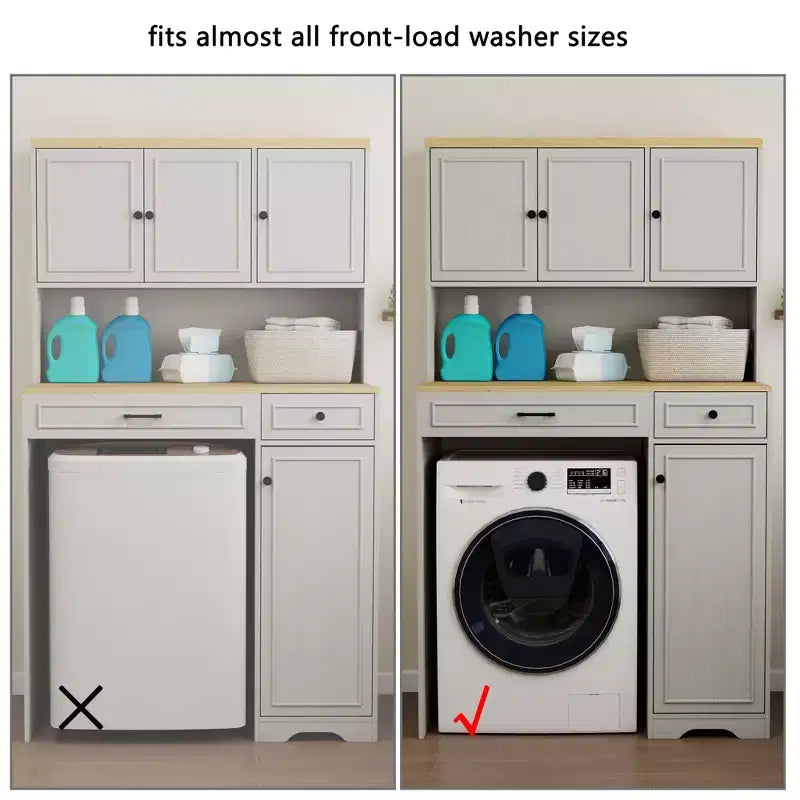 41,34 po L x 23,54 po P x 71,65 po H Armoire à linge blanc antique avec étagères réglables